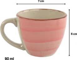 Orange85 Espresso Kopjes - Koffie - Set Van 6 - Meerdere Kleuren - 100 Ml - Aardewerk - Glazen - Met Oor - Koffiekopjes -Merkloos Winkel 1200x942 2