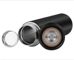 YUNICS® Thermoskan - Met Smart Temperatuur Display - Thermos - Thermosfles - Thermosbeker - Thermofles - Isoleerfles - Travel Mug - RVS - Zwart -Merkloos Winkel 1200x977