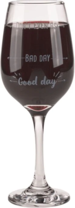 Out Of The Blue Grappig Wijnglas Met Tekst - Wijncadeau Voor Vrouwen - Cadeau Sinterklaas Kerst Verjaardag - Wijnglas Met Wijnhumor En Print: Good Day, Bad Day, Don’t Even Ask -Merkloos Winkel 435x1200 2