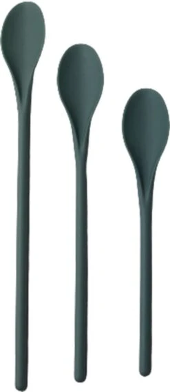 Merkloos Pollepels WOUTER - Turquoise - Kunststof - 35 Cm - 30 Cm - 25 Cm - Set Van 3