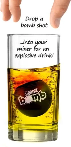 CKB LTD - Bomb Shots - Drank - Jagermeister Shotglaasjes Giftpack - Borrelglaasjes - Kunststof - Shotglazen - Zwart - 4 Stuks - Glazen Shotglas Likeur Drank Jagerbomb -Merkloos Winkel 583x1200 1