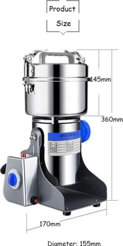 Bikin® Kruidenmolen - Kruiden Maler - Maalmachine - Koffie Maler - Molen - Maler - Grinder - Kruiden - Elektrische Kruidenmolen -Merkloos Winkel 604x1200 1