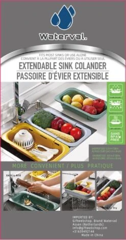 Waterval Gootsteenzeef Uitschuifbaar Vergiet Keuken – Wassen Groente En Fruit – Afgieten Pasta Hulpmiddel - Donkergrijs -Merkloos Winkel 634x1200 1