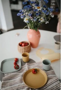 Mushie - Kinderservies Borden Vierkant (Set Van 2) - Borden - Sage -Merkloos Winkel 818x1200 1