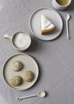 Gebaksbordjes - Taart Bordjes - 4 Stuks - Vaatwasser Bestendig - Keramiek - Wit - Beige - Bruin - Naturel -Merkloos Winkel 855x1200 4