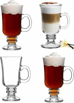 Irish Coffee – Koffieglazen – Luxe Latte Macchiato Glazen Op Voet Met Handvat - Set Van 4 - 240 Ml -Merkloos Winkel 859x1200 2
