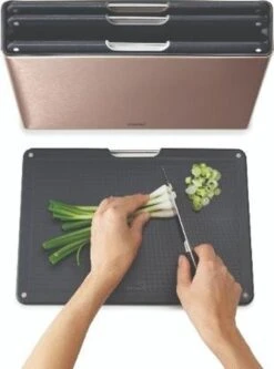 Joseph Joseph JosephJoseph - Folio - Steel - Snijplank - In Houder - Groot - Set Van 5 Stuks - Rose Goud -Merkloos Winkel 891x1200 5