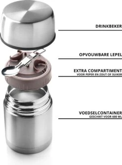 MacGyver Voedselcontainer 600ML - Thermoskan Rvs - Onbreekbaar - 16cm -Merkloos Winkel 894x1200