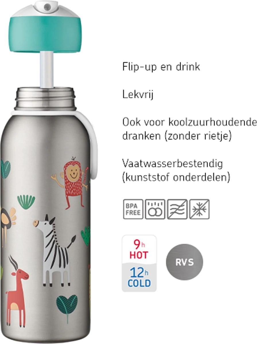 Mepal – Isoleerfles Flip-up Campus – Unicorn – Waterfles Met Rietje – Houdt Je Drankje Tot 9 Uur Warm En 12 Uur Koud – Drinkfles Voor Kinderen – Thermosfles 6 Mepal – Isoleerfles Flip-up Campus – Unicorn – Waterfles Met Rietje – Houdt Je Drankje Tot 9 Uur Warm En 12 Uur Koud – Drinkfles Voor Kinderen – Thermosfles - Afbeelding 4