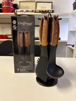 Cheffinger Kookgerei – Hout – Keukengerei – 7-delige Keukengerei Set Met Standaard -Merkloos Winkel 900x1200 42