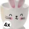 Merkloos 4x Witte Paashaas Eierdop 7 Cm - Eierdop Pasen - Paasontbijt -Merkloos Winkel 947x1200 2