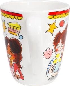 Blond Amsterdam Even Bijkletsen Mok 350 Ml - Rode Rand -Merkloos Winkel 978x1200